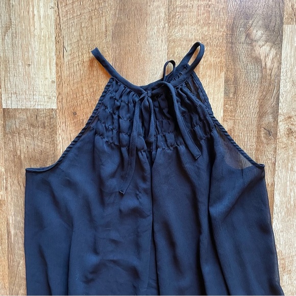 H&M Black Embellished Tiered Mini Dress - Picture 7 of 8